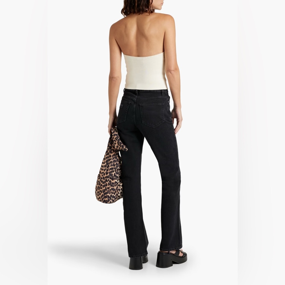 Ganni Betzy High-Rise Flared Jeans Black - Picture 2 of 11